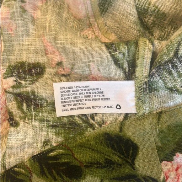 Agua Bendita Pink and Green Puff Sleeve Wrap Blouse - Picture 4 of 4